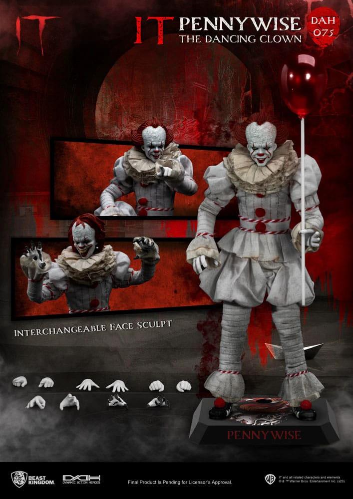 Pennywise Figura Dynamic 8ction Heroes 21 cm action figure by Beast Kingdom with interchangeable hands
