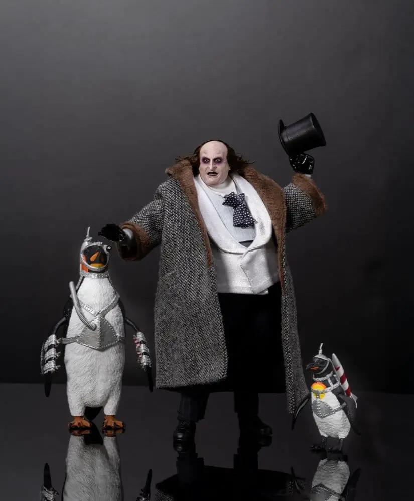 Figura de acción Batman Returns The Penguin SP 17 cm, 3 figuras incluidas; pingüino con abrigo gris y dos pingüinos armados, Kimera y Foley Shop