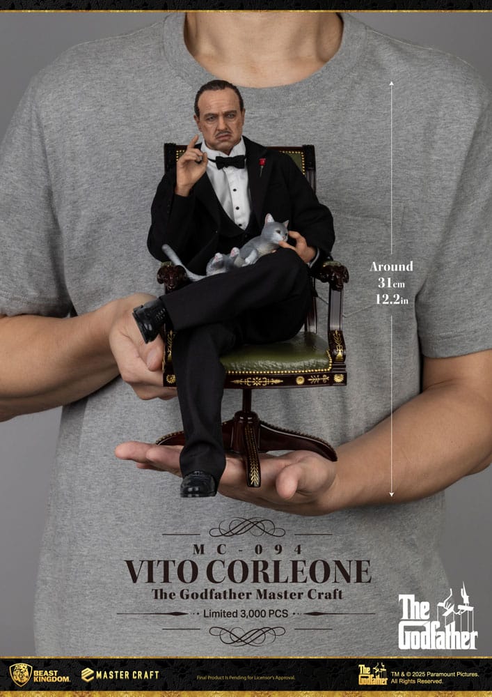 The godfather vito corleone master craft statue