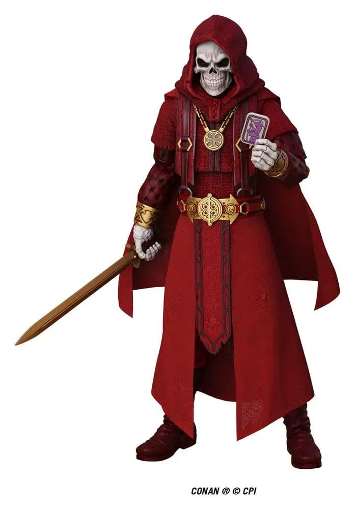 Figura de acción Conan Thulsa Doom 1/12 escala, hechicero no muerto con capa roja y espada, Boss Fight Studio