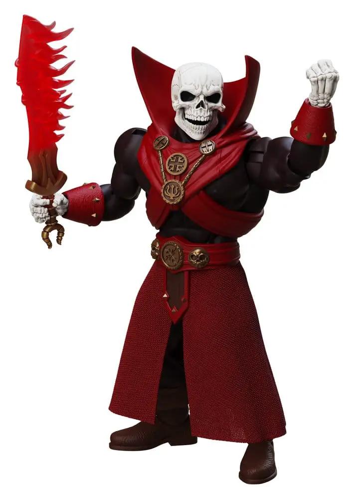 Figura de acción Thulsa Doom Immortal Champions, Conan el Bárbaro, 14 cm, Boss Fight Studio, esqueleto con capa roja y espada translúcida roja