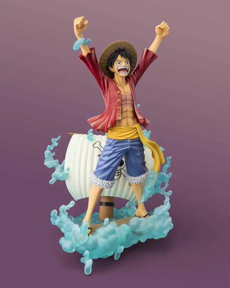 Figura de acción One Piece Figuarts ZERO Monkey D. Luffy, TAMASHII NATIONS; PVC 25 cm, con sombrero de paja y ropa roja y azul.