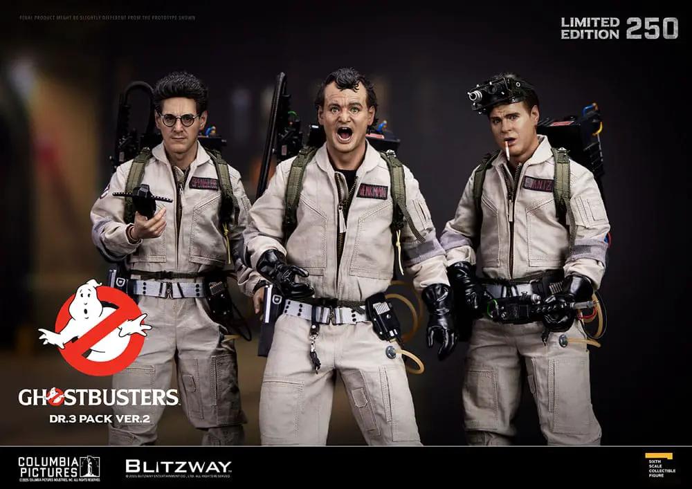 Pack de 3 figuras premium de Los Cazafantasmas Venkman Stantz Spengler 1/6 ver.2 beige trajes Blitzway