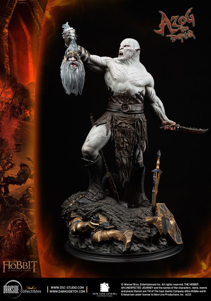 El Hobbit Un Viaje Estatua 1/4 QS Series Azog The Defiler John Howe Signature Edition Edition 68 cm