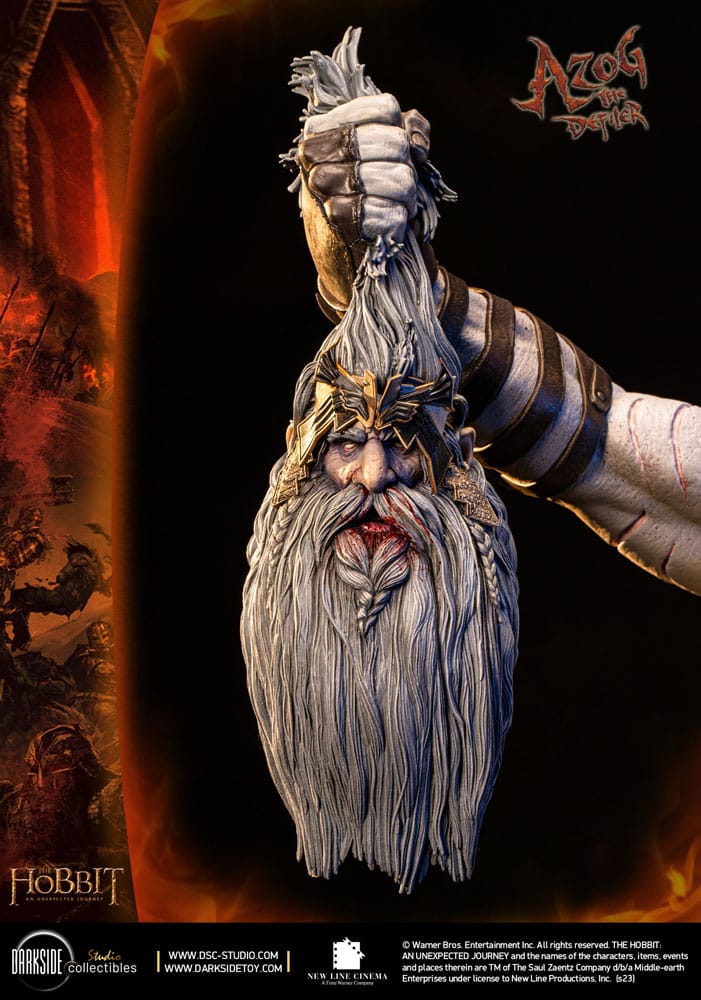 El Hobbit Un Viaje Estatua 1/4 QS Series Azog The Defiler John Howe Signature Edition Edition 68 cm