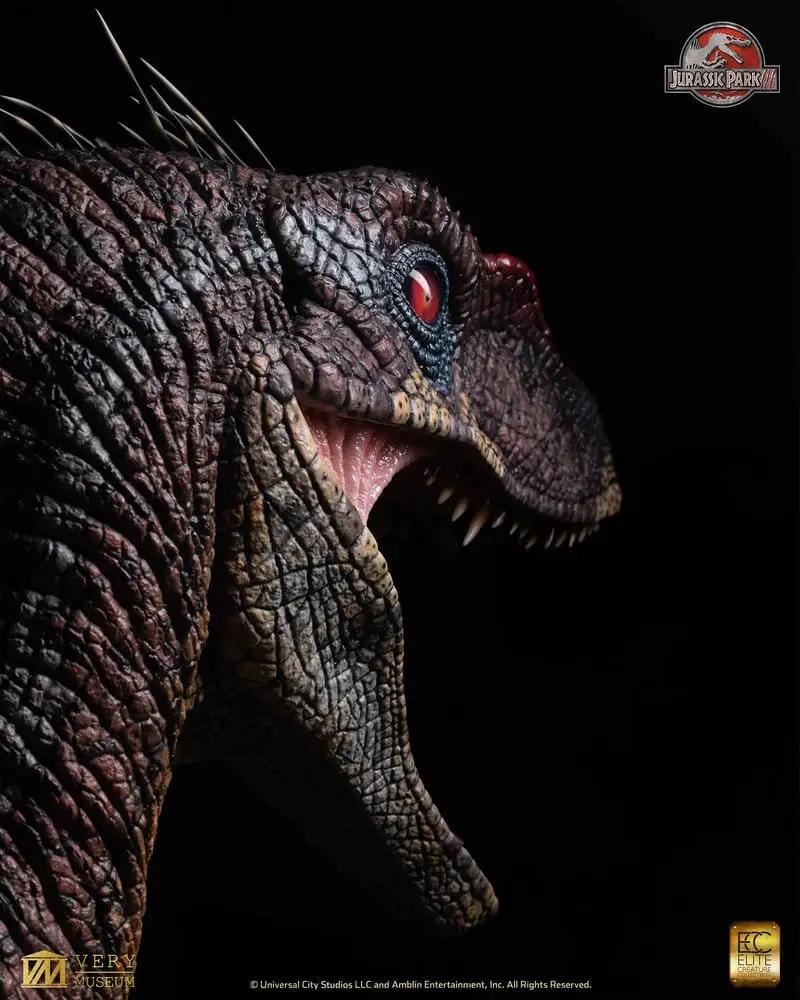 Parque Jurásico III life-size Alpha Velociraptor Blood Knight bust, 83 cm, Premium Collectibles Studio