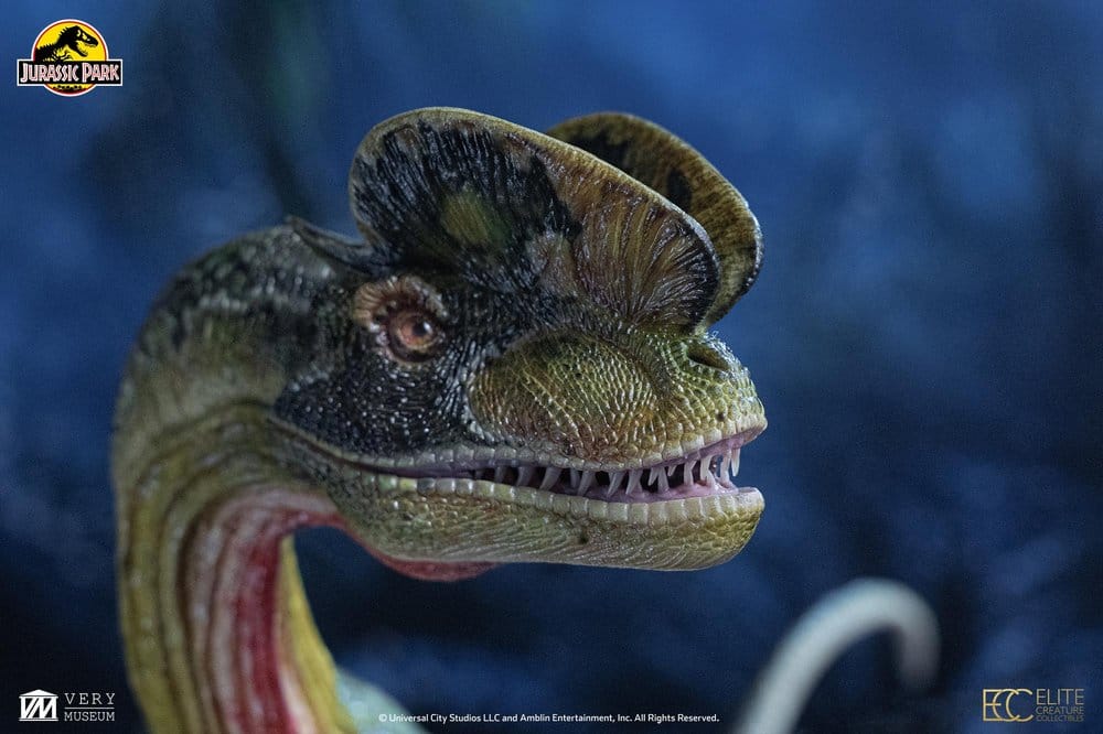 Parque Jurásico Maquette 1/3 Dilophosaurus, 62 cm, figura de animal por Elite Creature Collectibles