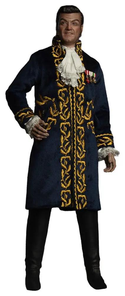 Figura de acción Star Trek Trelane 1/6, EXO-6, 29 cm con traje azul marino y bordados dorados