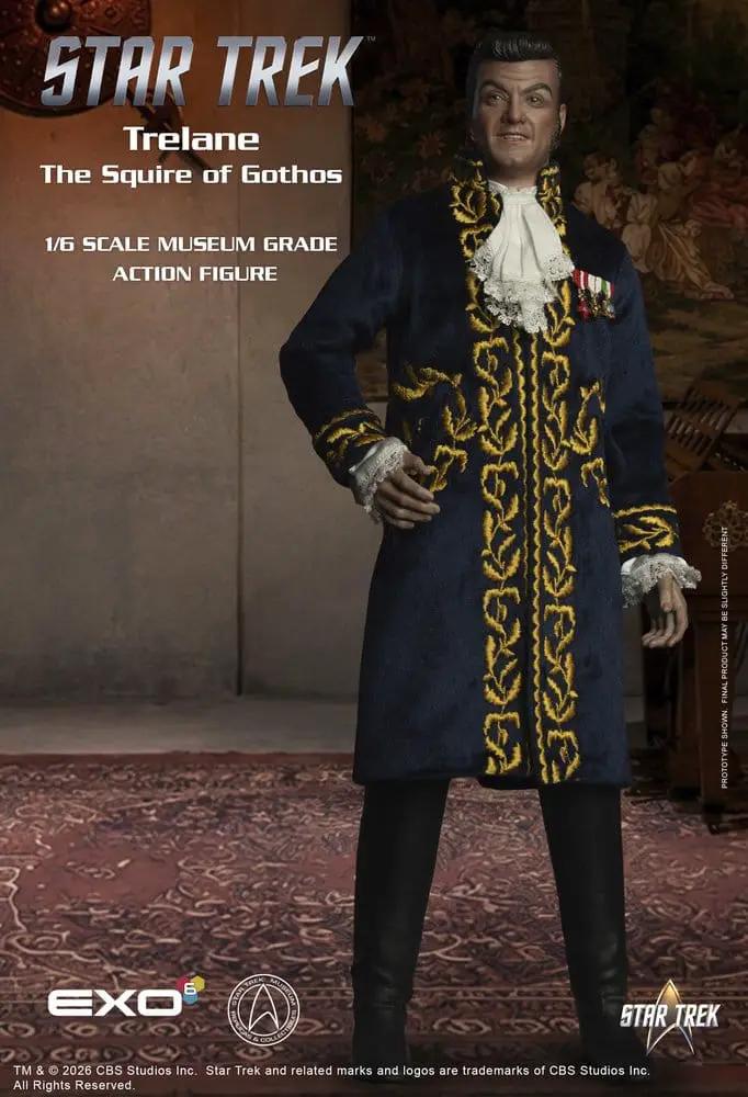 Star Trek Trelane 1/6 scale action figure by EXO-6, navy-blue coat, The Squire of Gothos, 29 cm