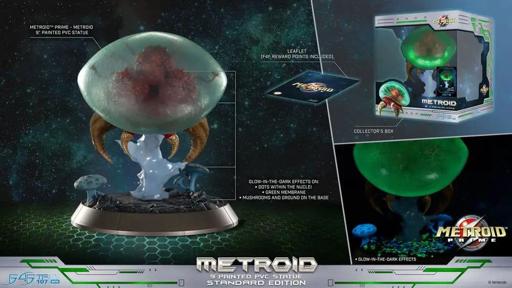 Figura PVC Metroid Prime, 21 cm, de FIRST 4 FIGURES; edición estándar, brilla en la oscuridad.