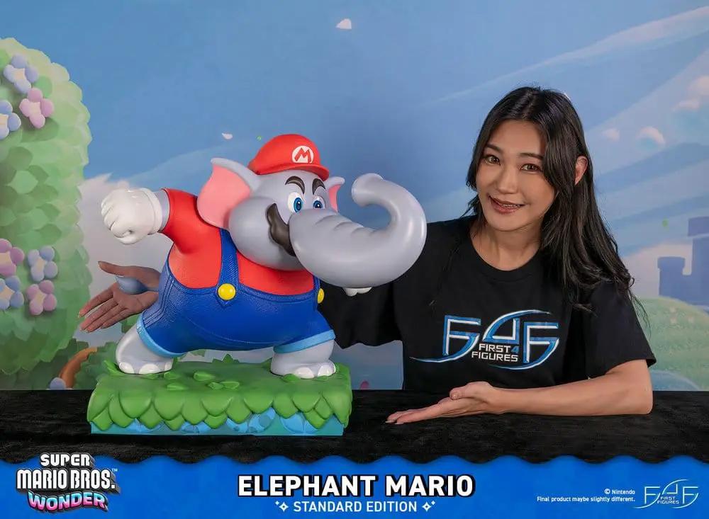 Figura de resina Elephant Mario de FIRST 4 FIGURES, edición estándar 43 cm, de Super Mario Bros. Wonder