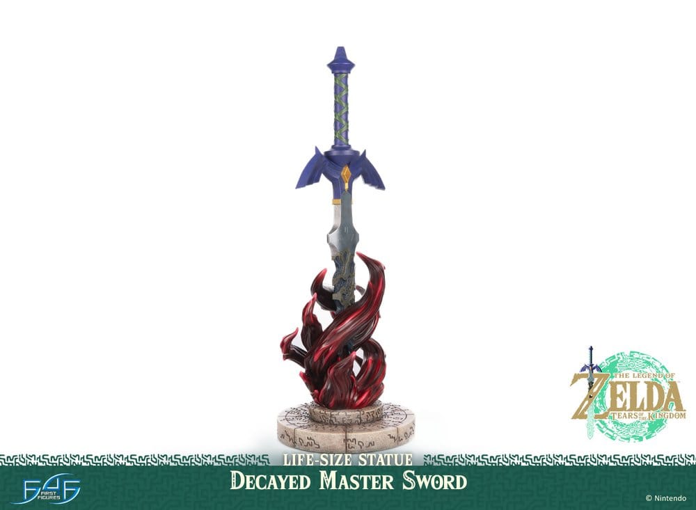 The Legend of Zelda: Tears of the Kingdom Estatua tamaño natural 1/1 Decayed Master Sword 28 cm