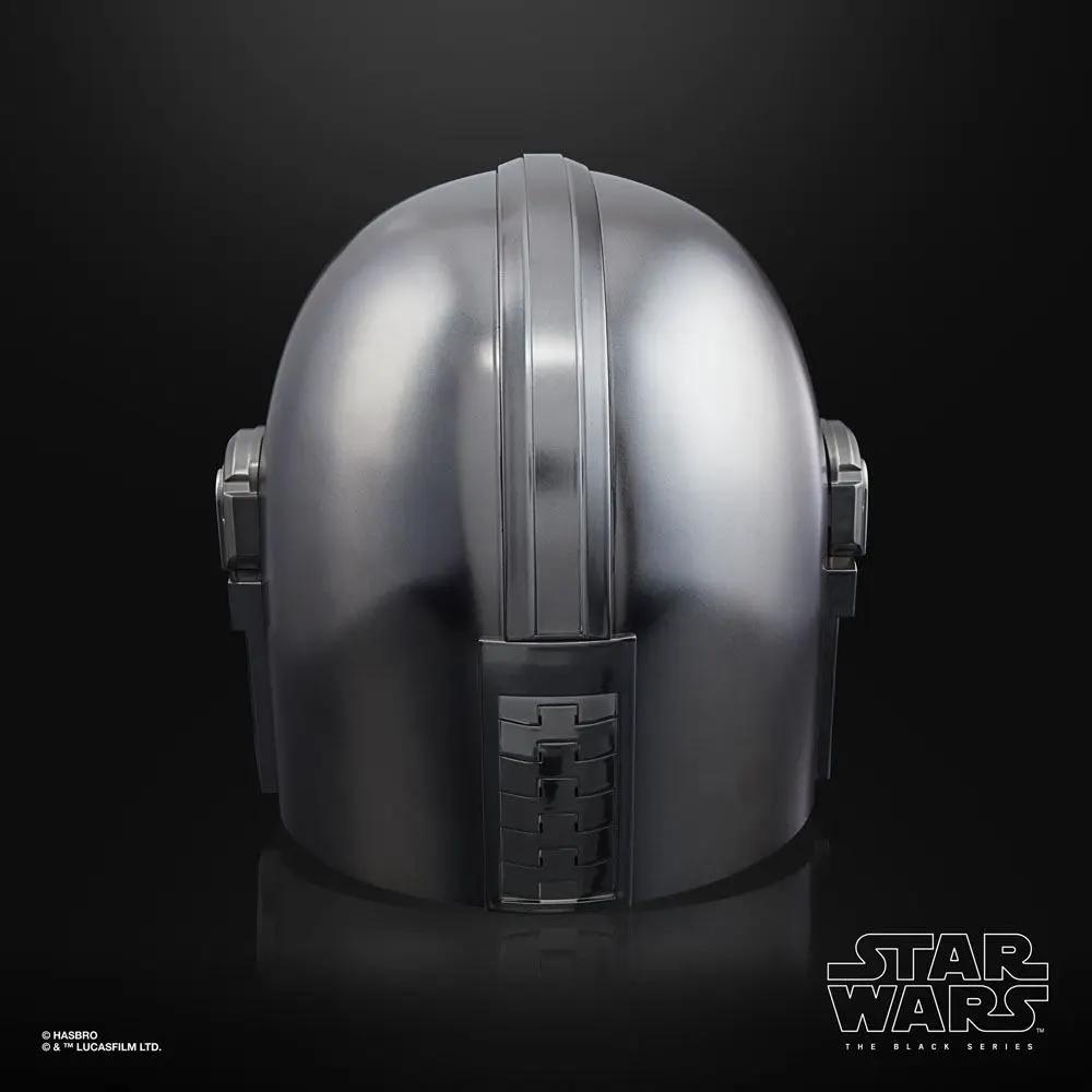 Casco electrónico del Mandaloriano, Black Series de HASBRO, gris metálico.