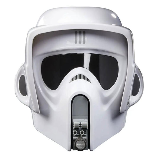 Casco electrónico Scout Trooper de Star Wars Black Series, blanco con visor negro