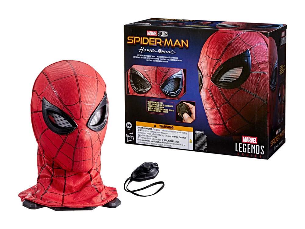 Máscara electrónica expresiva de Spider-Man Homecoming, roja; incluye control remoto