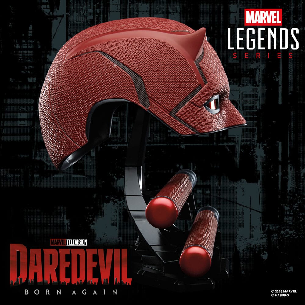 Daredevil: Born Again Máscara Premium para juego de rol y Bastón de Combate