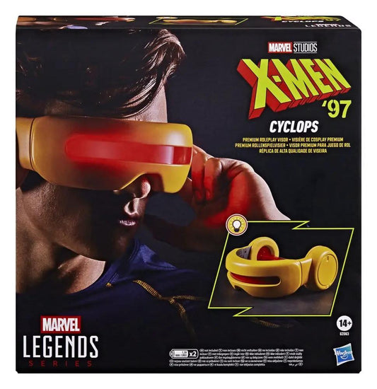 Visor de Cyclops X‑Men ’97, accesorio de vestuario HASBRO, color amarillo con lentes rojos