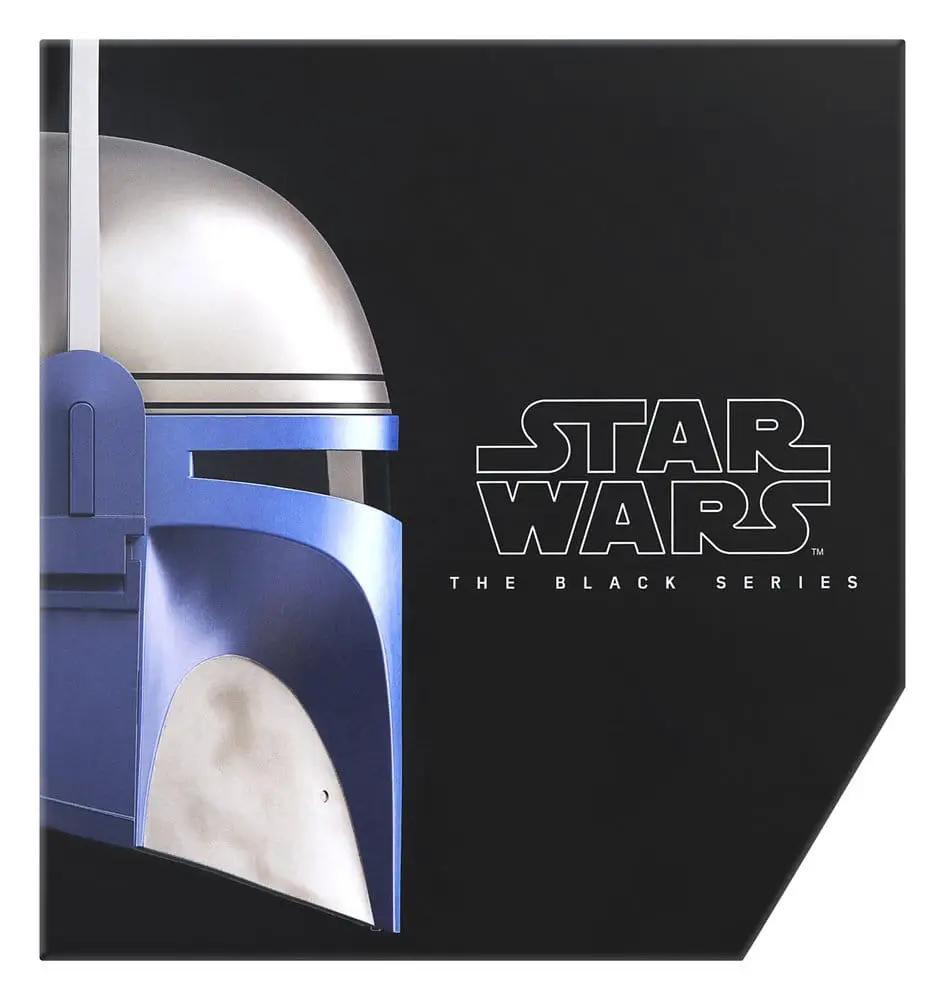 Casco electrónico de Jango Fett, Star Wars The Black Series, azul y plata, en empaque negro