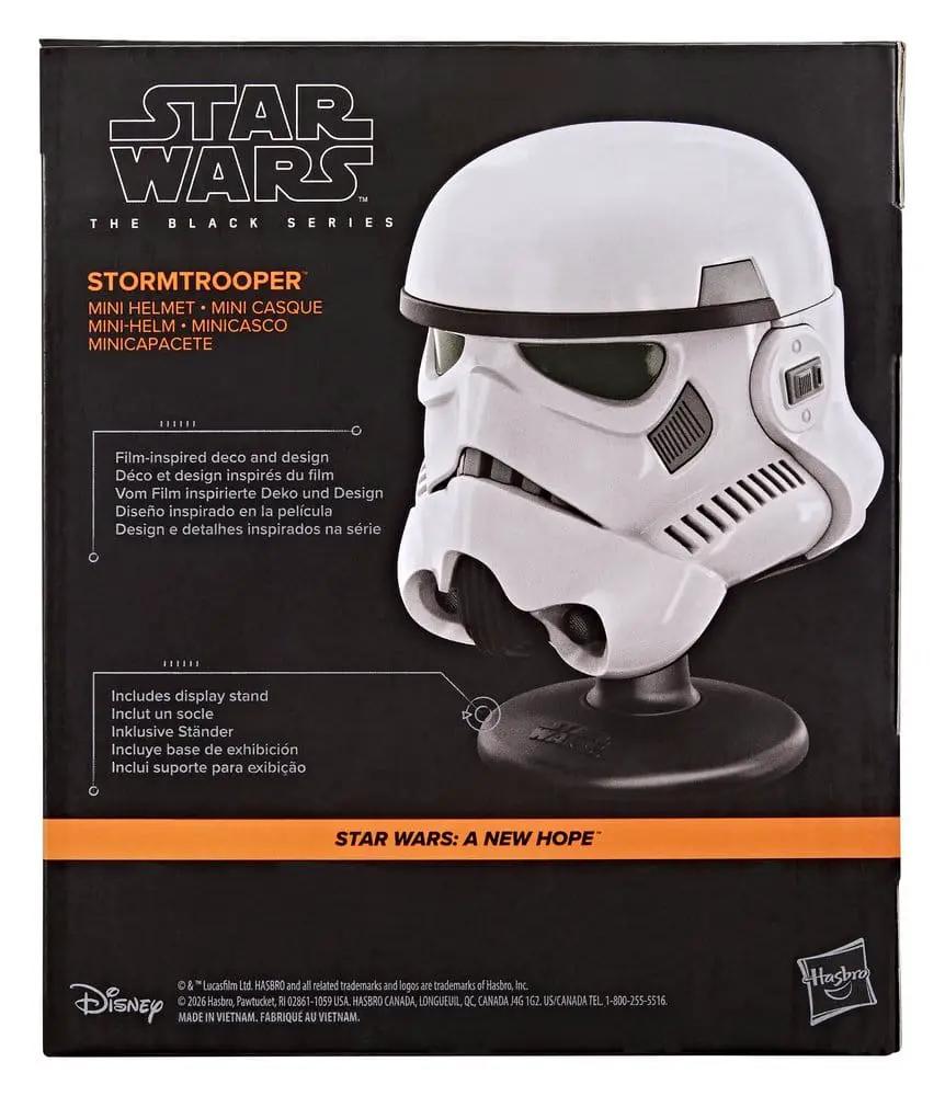 Stormtrooper mini helmet by HASBRO, white Star Wars Black Series with display stand