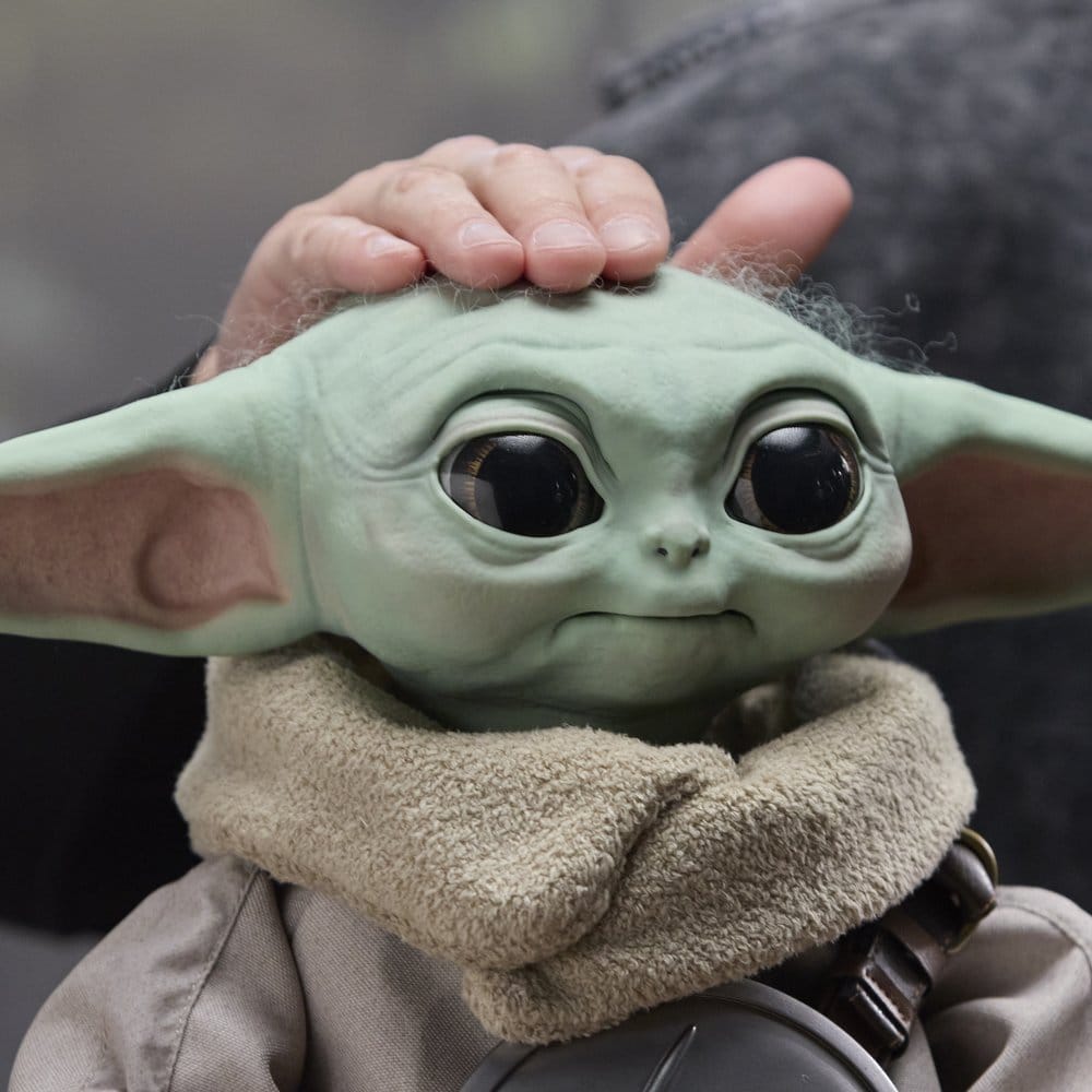 Figura animatrónica Grogu tamaño real, 37 cm, color verde claro, de HASBRO, Star Wars.