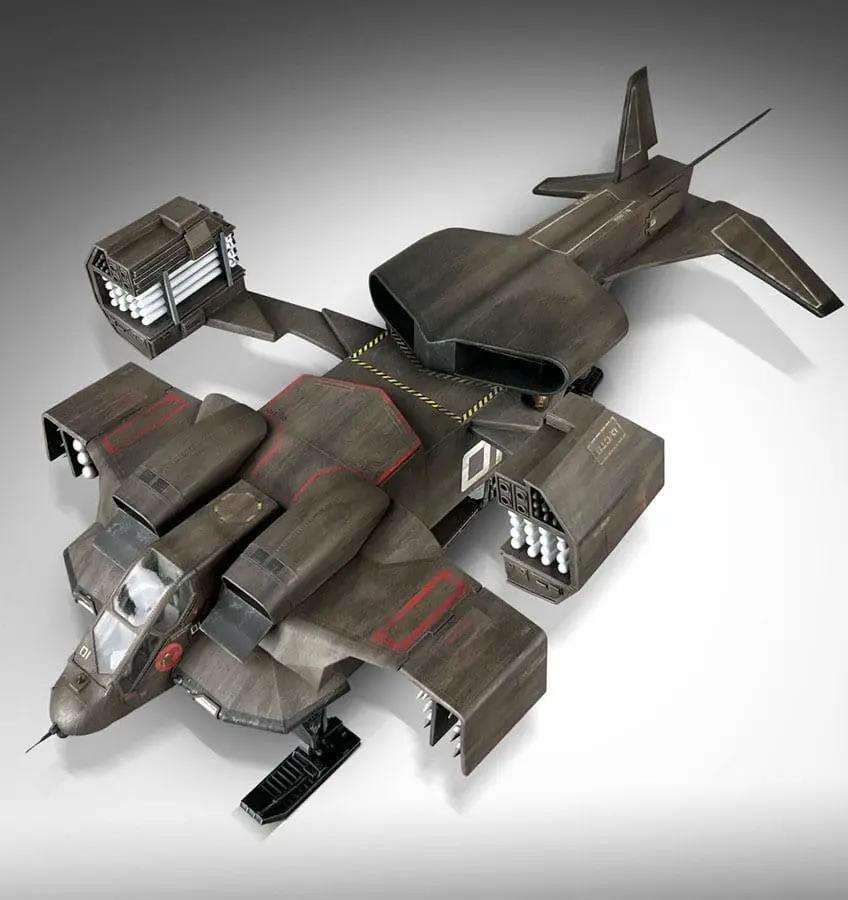 Aliens UD-4 Cheyenne Dropship replica model; dark weathered metal finish, Hollywood Collectables edition, 61 cm