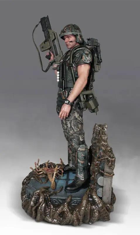 Action figure Alien Estatua 1/4 Corporal Dwayne Hicks by Hollywood Collectables, camo gear, 58 cm