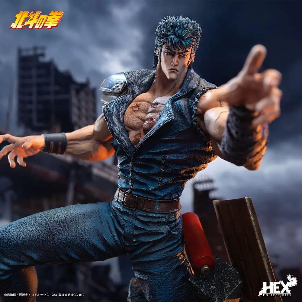 Estatua 1/6 Kenshiro de Fist of the North Star, figura de acción con traje azul, 43 cm, HEX COLLECTIBLES
