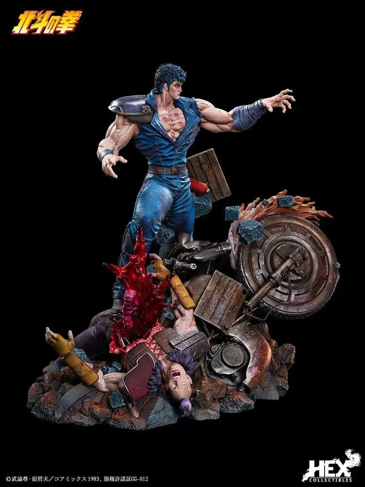 Figura de acción Kenshiro 1/6 de Fist of the North Star, 43 cm, HEX Collectibles, diorama con oponente caído