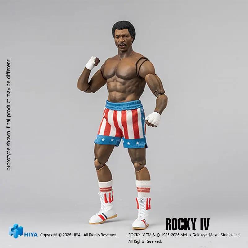 Apollo Creed 1/12 action figure by HIYA TOYS, Rocky IV, 16 cm, red and white striped shorts
