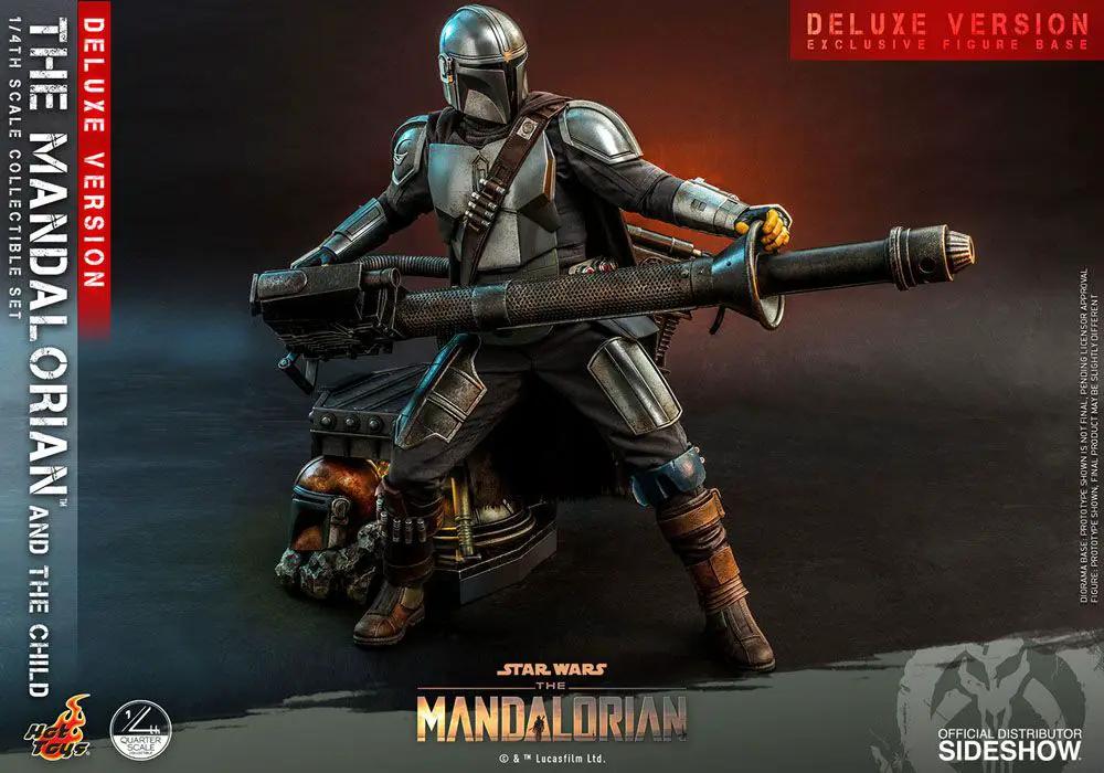 Hot Toys Star Wars The Mandalorian and The Child 1/4 scale deluxe figure set, pack of 2, 46 cm