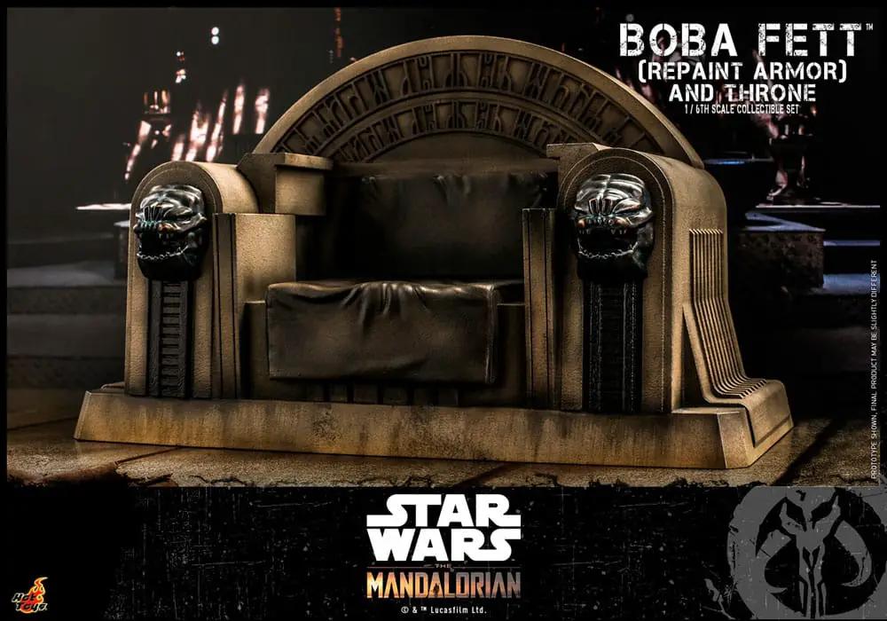 Star Wars: The Mandalorian Figura 1/6 Boba Fett Repaint Armor and Throne Special Edition 30 cm