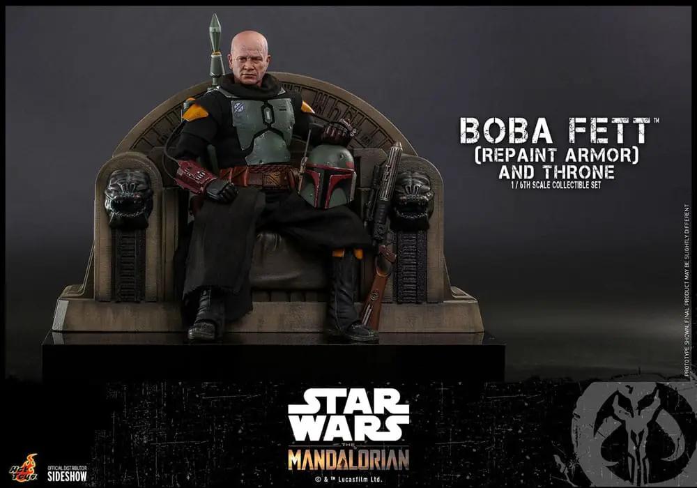 Star Wars: The Mandalorian Figura 1/6 Boba Fett Repaint Armor and Throne Special Edition 30 cm