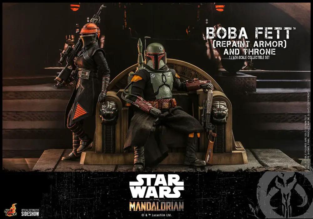 Star Wars: The Mandalorian Figura 1/6 Boba Fett Repaint Armor and Throne Special Edition 30 cm