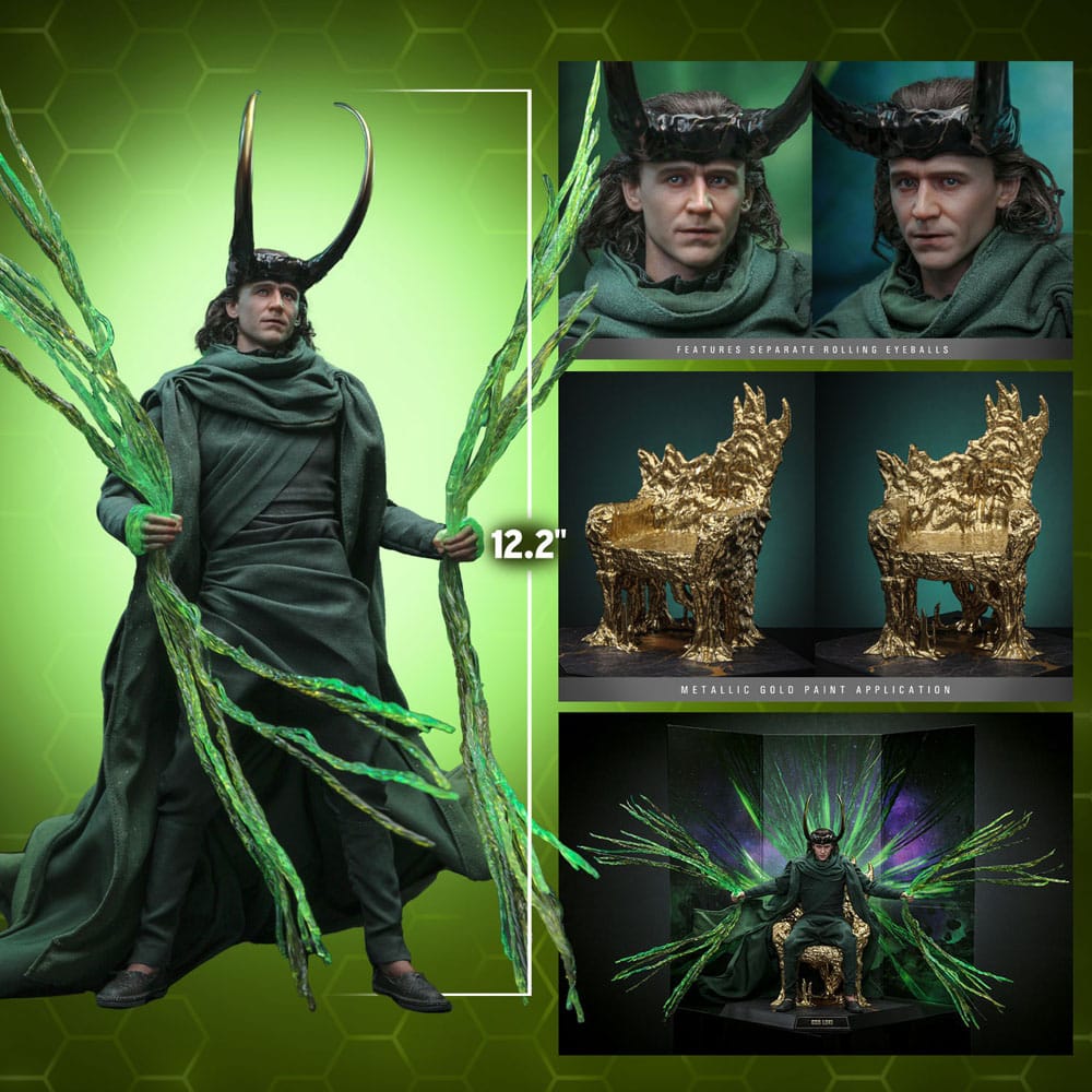 Loki Figura DX 1/6 God Loki Artisan Edition Hot Toys Exclusive 31 cm