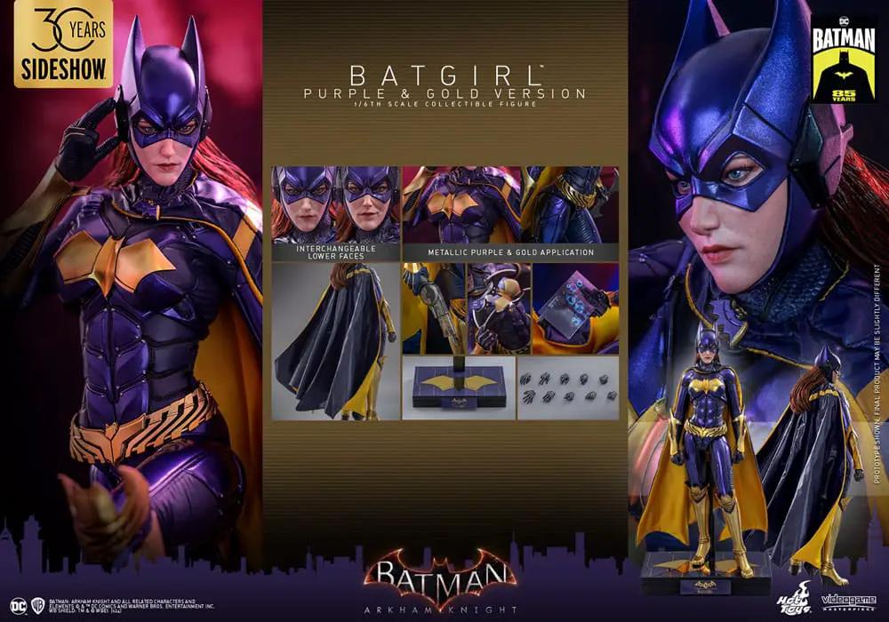 Figura de acción Batgirl 1/6 de Batman Arkham Knight, versión púrpura y dorada, exclusiva, 30 cm, HOT TOYS