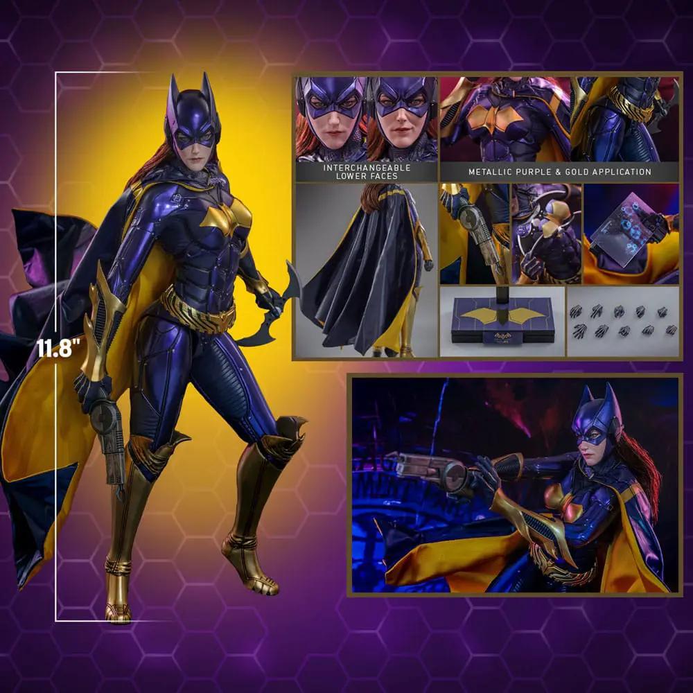 Figura de acción Batgirl 1/6 de HOT TOYS, Batman Arkham Knight, versión morada y dorada, exclusiva, 30 cm con capa