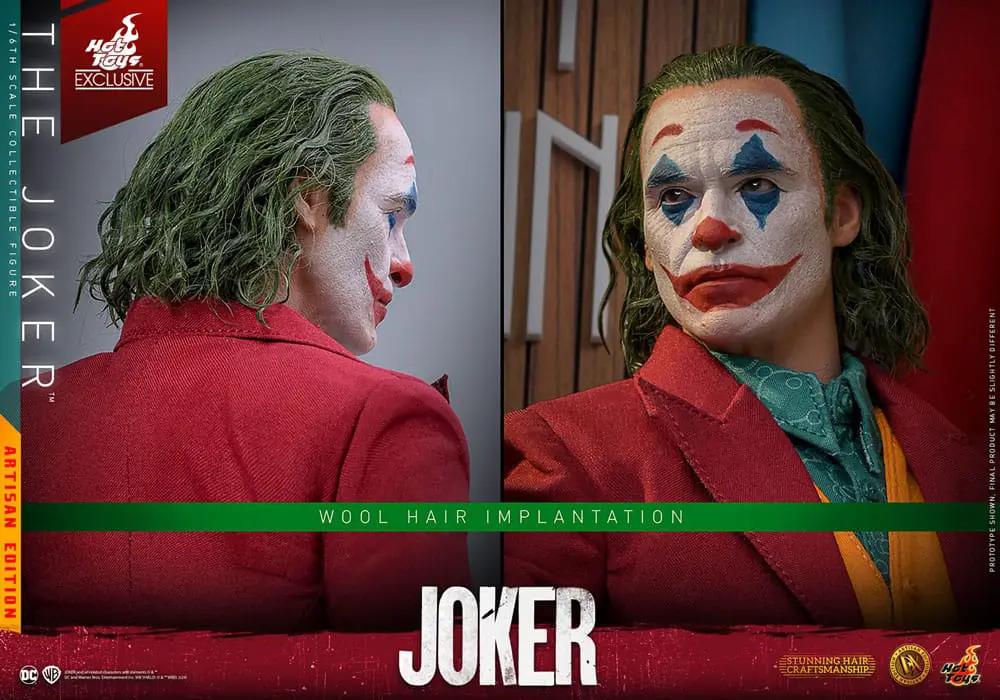 Hot Toys Joker Movie Masterpiece figura 1/6 Artisan Edition, 30 cm, traje rojo con cabello verde.