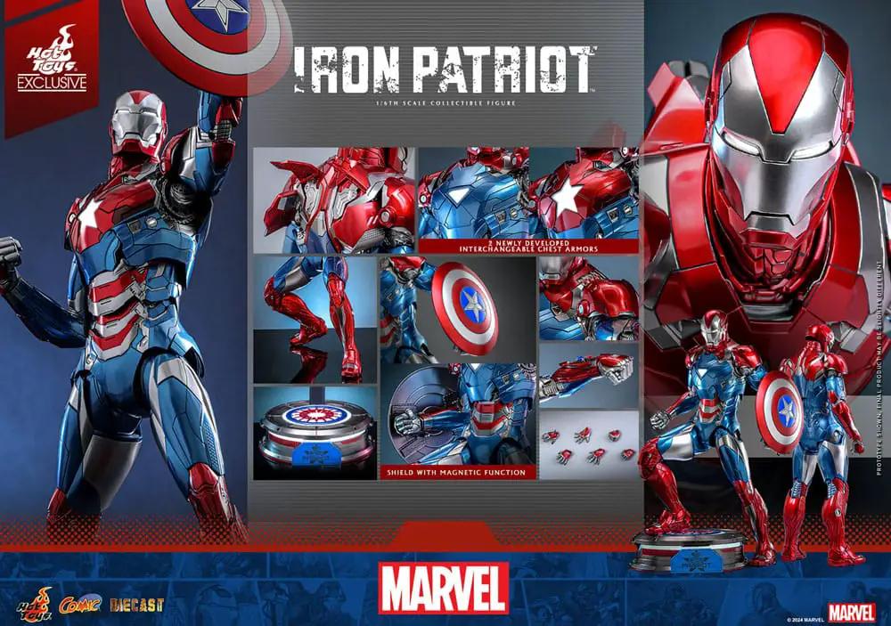 Figura de acción Iron Patriot HOT TOYS 1/6 diecast, Marvel Exclusive, 32 cm (varias figuras)