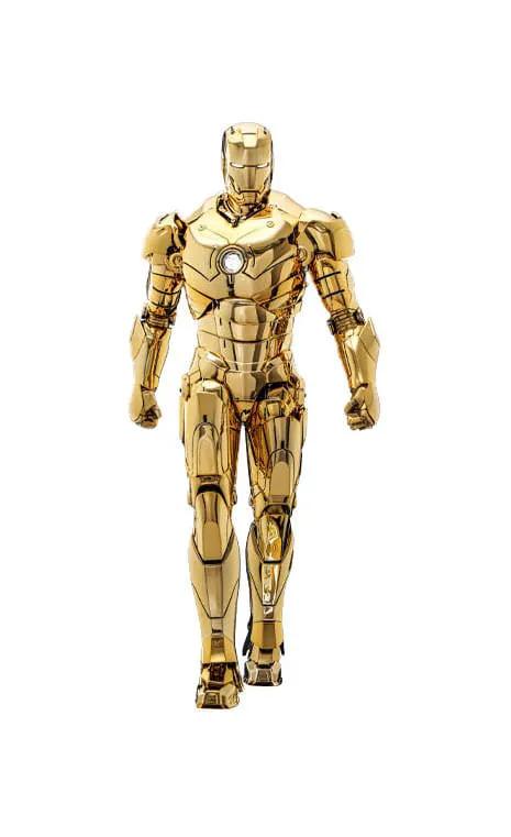Hot Toys Iron Man Mark III 1/6 diecast figure in gold color.