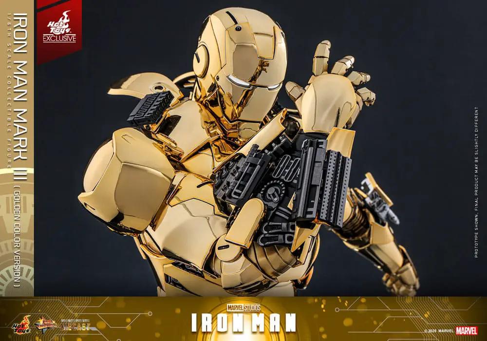Figura de acción Iron Man Mark III dorada, escala 1/6, Hot Toys Exclusive