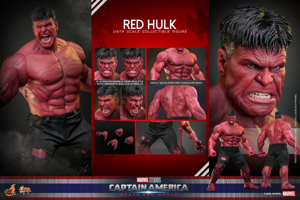 Captain America: Brave New World Figura Movie Masterpiece 1/6 Red Hulk 47 cm