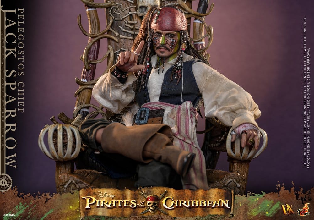 Piratas del Caribe: El cofre del hombre muerto Figura DX 1/6 Pelegostos Chief Jack Sparrow 30 cm