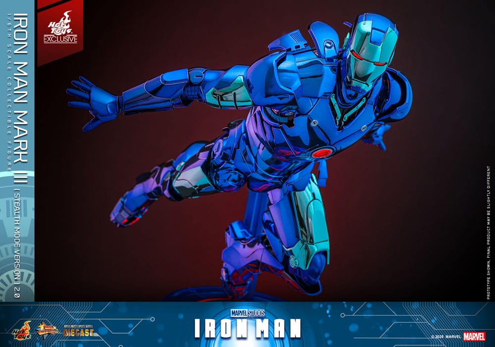 Iron Man Movie Masterpiece Diecast 1/6 Iron Man Mark III (Stealth Mode Ver.) 2.0 Hot Toys Exclusive 33 cm