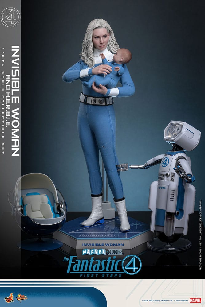 Los Cuatro Fantásticos: primeros pasos Pack de 2 Figuras Movie Masterpiece 1/6 Invisible Woman & H.E.R.B.I.E. 28 cm