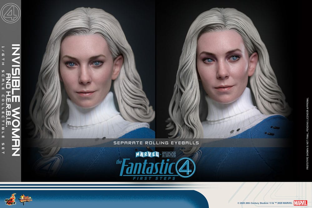 Los Cuatro Fantásticos: primeros pasos Pack de 2 Figuras Movie Masterpiece 1/6 Invisible Woman & H.E.R.B.I.E. 28 cm