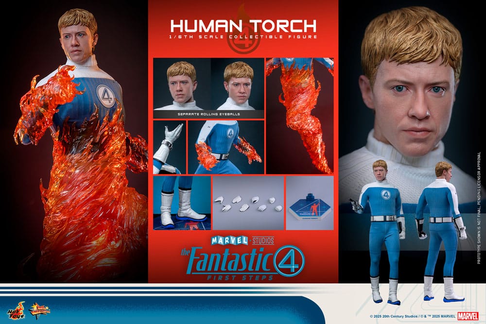 Los Cuatro Fantásticos: primeros pasos Figura Movie Masterpiece 1/6 Human Torch 30 cm