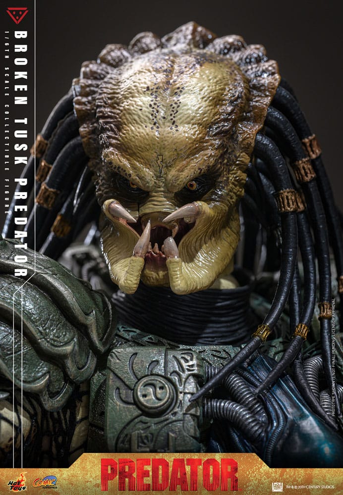 Alien vs. Predator Figura Comic Masterpiece 1/6 Broken Tusk Predator 35 cm