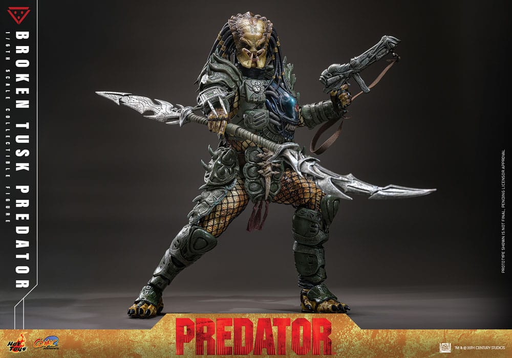 Alien vs. Predator Figura Comic Masterpiece 1/6 Broken Tusk Predator 35 cm