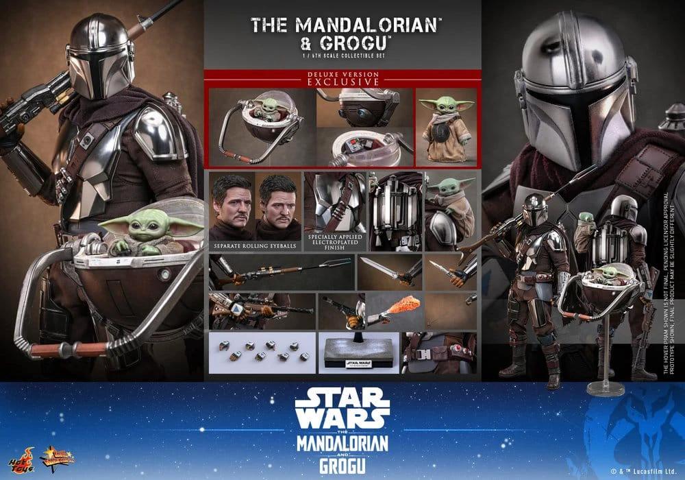 Deluxe 2-figure Action Figure Set: HOT TOYS Star Wars Mandalorian & Grogu 1/6