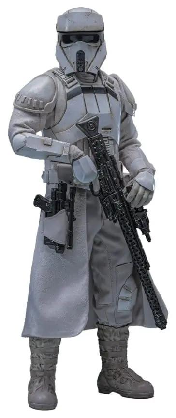 Imperial Remnant AT-RT Driver 1/6 scale action figure by HOT TOYS in white armor with long rifle and sidearm.